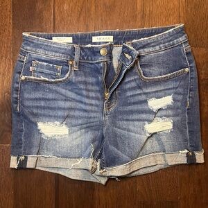 Vigoss Women's Classic Blue Ripped Jean Shorts